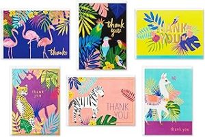 Hallmark Teşekkür Kartı Çeşitliliği, Tropik Hayvanlar (Zarflı 24 Çeşitli Teşekkür Notları – Çita, Llamas, Zebralar, Flamingolar, Kuşlar) — %44 İndirim | Amazon TR Fırsatı