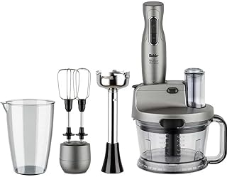 Fakir Mr Chef Quadro Blender Seti, 5 Fonksiyon, 1000 W, Paslanmaz Çelik Bıçak, Silver Stone