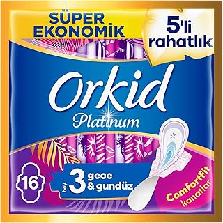 Orkid Platinum Hijyenik Ped Gece & Gündüz 16 Adet Süper Ekonomik Paket