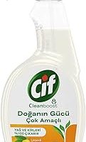 Cif Doğanın Gücü Çok Amaçlı Yüzey Temizleyici Sprey Yağ ve Kir Leke Çıkarıcı Cleanboost Limon & Karbonat 750 ml — %33 İndirim | Amazon TR Fırsatı