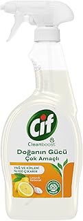 Cif Doğanın Gücü Çok Amaçlı Yüzey Temizleyici Sprey Yağ ve Kir Leke Çıkarıcı Cleanboost Limon & Karbonat 750 ml