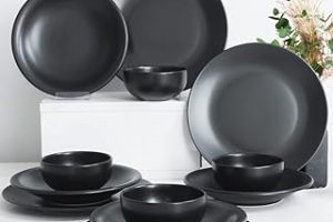 Keramika Ege Mat Siyah Yemek Takımı 12 Parça 4 Kişilik — %47 İndirim | Amazon TR Fırsatı