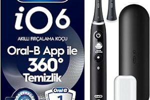 Oral-B iO6 Siyah Şarjlı/Elektrikli Diş Fırçası, 2 Fırça Başlığı, Uzun Ömürlü Pil, Premium Seyahat Kabı, Yedek Başlık Kabı — %28 İndirim | Amazon TR Fırsatı