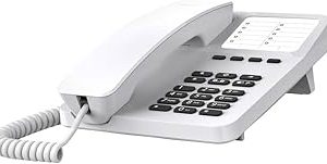 Gigaset DESK 400 – Elastik kablolu kablolu telefon – 10 kısa seçim girişi için yer – seçim tekrarlama – işitme cihazı uyumlu – MFV veya darbe seçimi ayarlanabilir, beyaz — %23 İndirim | Amazon TR Fırsatı