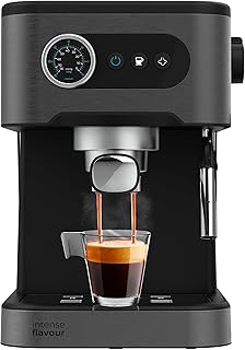 Cecotec Power Espresso 20 Pro espresso makinesi. 20 bar basınç, döner buhar çıkışı, 1.5 l su haznesi. Evde yüksek kaliteli espresso ve cappuccino