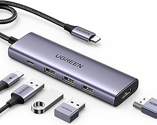 Ugreen Type-C to 4K/60Hz HDMI 3*USB 3.0 100W PD Güç Girişi Çoklayıcı Hub Adaptör