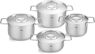 Fissler Pure Collection 8 Parça Metal Kapak Çelik Tencere Seti
