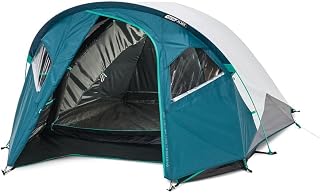 Decathlon Quechua 3 Kişilik Kamp Çadırı MH100 XL Fresh & Black, Buzlu Kahve/Gri/Koyu Turkuaz Yeşili