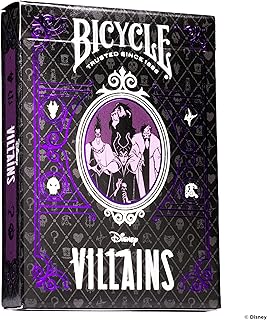 Bicycle Disney Villains Oyun Kartları – Yeşil veya Mor | Poker, kaykay, koleksiyoncular ve Disney hayranları için