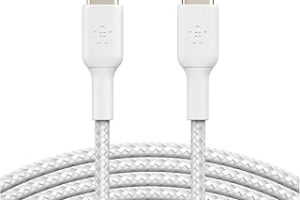Belkin Boost Charge Örgülü USB-C, Hızlı Şarj Cihazı, USB-C Şarj Kablosu, iPhone 16, 15, Samsung Galaxy S24, S23, Pixel, iPad, MacBook, Nintendo ve Daha Fazlası için, 1 Metre, 2’li Paket, Beyaz — %21 İndirim | Amazon TR Fırsatı