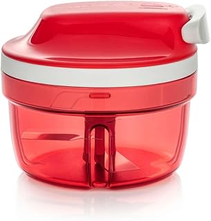 Tupperware SuperSonic Chopper Mini - Manuel Mutfak Robotu - 300 ml Kapasite - Elektrik Gerekmez - Otlar, Kuruyemişler, Sarımsak, Sebzeler Doğramak için İdeal - Yemek Hazırlama Aksesuarı ve Mutfak