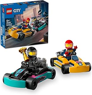 LEGO City Go-Kartlar ve Yarış Sürücüleri 60400-5 Yaş ve Üzeri için Yarışçı Minifigürü İçeren Yaratıcı Oyuncak Yapım Seti (99 Parça) — %22 İndirim | Amazon TR Fırsatı