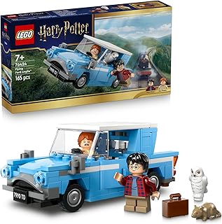 LEGO Harry Potter Uçan Ford Anglia 76424 – 7 Yaş ve Üzeri Çocuklar için Hediye Fikri, Harry Potter, Ron Weasley ve Hedwig Minifigürleri İçeren Koleksiyonluk Yaratıcı Oyuncak Yapım Seti (165 Parça)