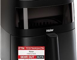 Haier Air Fryer XXL I-Master Serisi 5 yağsız fritöz, 6 kişiye kadar 7L kapasite, kontrol penceresi, sıcak hava pişirme, kızartma, ızgara, yavaş pişirme, buz çözme, yoğurt, siyah — %22 İndirim | Amazon TR Fırsatı