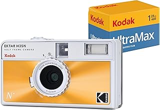 KODAK EKTAR H35N 35mm Filmli Analog Fotoğraf Makinesi- Sırlı Turuncu+Ultramax 24 Poz Film