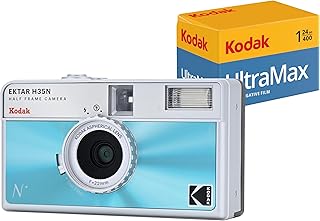 KODAK EKTAR H35N 35mm Filmli Analog Fotoğraf Makinesi- Sırlı Mavi+Ultramax 24 Poz Film
