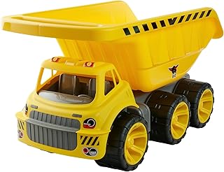 BIG, 800054820, Power Worker Mega Kamyon Bingit Araç, Yumuşak Lastikler, 6 Tekerlekli Tasarım, Yükleme Hacmi 12,8 Litre Veya 25 Kg, Yükü Boşaltmak İçin Eğilebilir Yükleme Teknesi