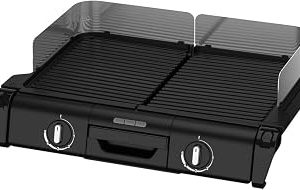 Tefal BBQ Family TG800N10 elektrikli masa ızgarası, 2 ayrı ızgara yüzeyi, 2 termostat, yapışmaz kaplamalı alüminyum döküm ızgara plakaları, bulaşık makinesinde yıkanabilir, ekstra derin oluklu, siyah — %39 İndirim | Amazon TR Fırsatı