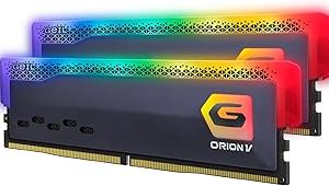 GEIL ORION V RGB GAVSG532GB5200C38BDC 32GB (2x16GB) DDR5 5200MHz CL38, XMP 3.0, On-Die ECC & PMIC, RGB Aydınlatma, Alüminyum Soğutucu, Gri — %24 İndirim | Amazon TR Fırsatı