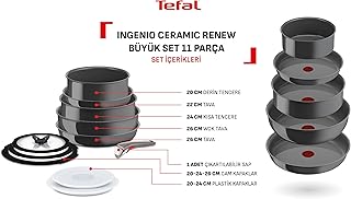 Tefal Ingenio Ceramic Renew Seramik Kaplama Tava Tencere Seti - 11 Parça