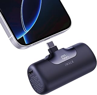 iWALK Taşınabilir Şarj Cihazı 5500mAh Yeni Nesil Küçük Güç Bankası 22.5W Hızlı Şarj Pil USB-C Taşınabilir Telefon Şarj Cihazı iPhone 16/15 16 Plus 16 Pro Max iPad için, Samsung Galaxy S25 S24 S23