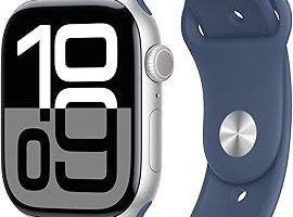 Apple Watch Series 10 GPS + Cellular 46 mm Gümüş Rengi Kasa Akıllı Saat ve Kot Rengi Spor Kordon – S/M. Fitness Takibi, EKG uygulaması, Hep Açık Retina Ekran, Suya Dayanıklı Tasarım — %28 İndirim | Amazon TR Fırsatı