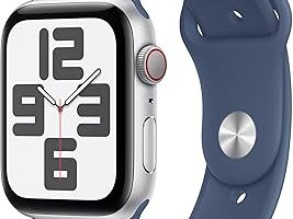Apple Watch SE (2. nesil) GPS + Cellular 44 mm Gümüş Rengi Kasa Akıllı Saat ve Kot Rengi Spor Kordon – S/M. Fitness ve Uyku Takibi, Trafik Kazası Algılama, Kalp Atış Hızı Takibi, Retina Ekran — %24 İndirim | Amazon TR Fırsatı