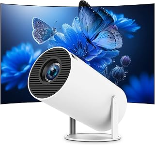 Mini Taşınabilir Projektör 4K WiFi 6 BT 5.2 Yükseltilmiş Taşınabilir Projektör Full HD Telefon/PC/TV/HDMI/PS5/Dizüstü Bilgisayar için Desteklenen Otomatik Keystone Ev Sineması 180 ° Döndürme [Dahili