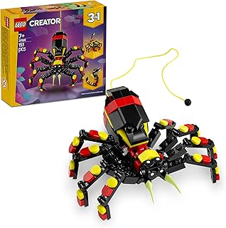 LEGO Creator 3’ü 1 Arada Vahşi Hayvanlar: Şaşırtıcı Örümcek 31159-7 Yaş ve Üzeri Çocuklar için Yaratıcı Oyuncak Yapım Seti, Doğum Günü Hediyesi (153 Parça)