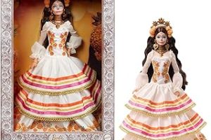 Barbie Signature oyuncak bebek, Día De Muertos 2025, koleksiyon figürü, krem renkli fırfırlı elbise, öğrenci çiçekleri ve fiyonklu, saçta çiçek çelengi ve Calavera yüz boyama, JBJ05 — %33 İndirim | Amazon TR Fırsatı