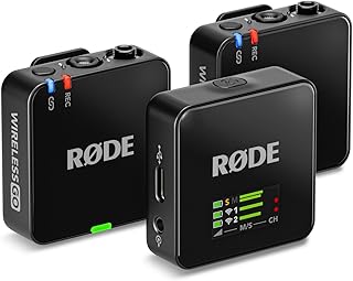 RØDE Wireless GO (Gen 3) - Üçüncü Nesil, 32-bit, Çift Vericili, Kayıt özellikli Kablosuz Mikrofon Seti