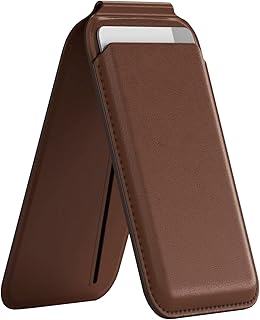 Buff WalletMag 2.0 iPhone için MagSafe Özellikli 4 Kartlı Katlanabilir Stantlı Manyetik Deri Cüzdan (Kahverengi)