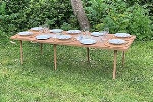 pratikoutdoor Katlanır Kamp, Piknik ve Bahçe Masası 75×200 cm – Ceviz Renk — %30 İndirim | Amazon TR Fırsatı