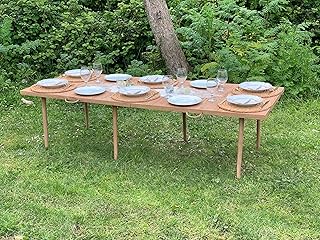 pratikoutdoor Katlanır Kamp, Piknik ve Bahçe Masası 75x200 cm - Ceviz Renk