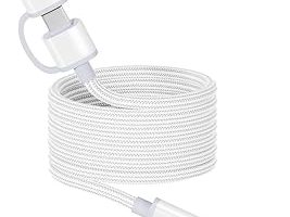 Zore Spiral Magnetik Örgülü Tasarım 4in1 A+C to C+L Kablo 1M Beyaz — %21 İndirim | Amazon TR Fırsatı