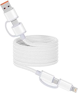 Zore Spiral Magnetik Örgülü Tasarım 4in1 A+C to C+L Kablo 1M Beyaz