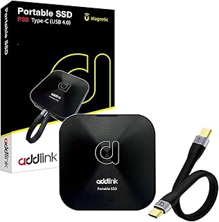 Addlink P30 1TB 4000-3600 MB/s USB 4.0 (40Gbps) Type-C Portable Taşınabilir SSD AD1TBP30B4K