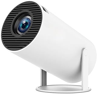 【Dahili Uygulamalar】Elektrikli Odaklı ve Otomatik Anahtar Taşlı Android Akıllı Projektör, WiFi ve Bluetooth'lu Yerel 1080P Film Projektörü, Telefon/Dizüstü Bilgisayar/HDMI/USB için 270° Dönebilen