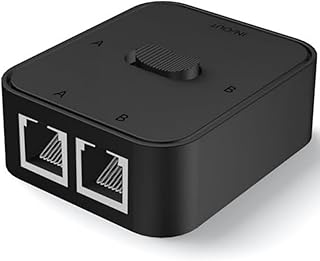Lunatic 4146 2 Port RJ45 Ethernet Switch Çevirici Çoklayıcı 2 portlu manuel ağ anahtarı: 1000Mbps hız desteği ile 2 Giriş 1 Çıkış veya 1 Giriş 2 Çıkış kullanımı Ağa herhangi elektriksel parazit olmaz
