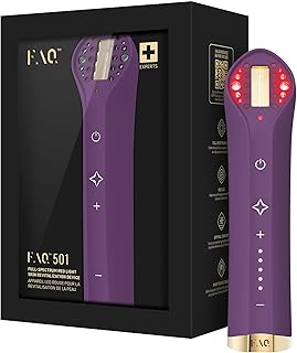 FAQ 501 Kırmızı LED Yüz Bakımı - Cilt Parlaklığı İçin Uygulama Kontrollü LED Işık, Cilt Dokusu ve Işıltısını Geliştirmek İçin