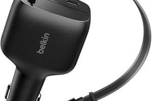 Belkin USB-C Araç Şarj Cihazı, 75 W, 75 cm Geri Çekilebilir USB-C Kabloyla, iPhone Şarj Cihazı, iPhone 17 ve 16 Serisi, Galaxy S25, AirPods, Tablet, MacBook, Chromebook vb. ile Uyumlu, Seyahat için — %21 İndirim | Amazon TR Fırsatı