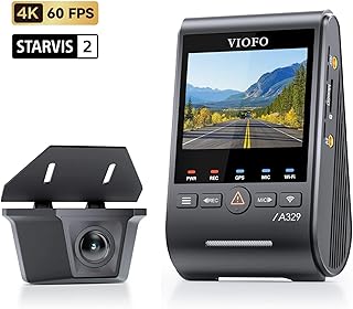 Viofo A329SW 2 Kameralı Ön+Arka Su Geçirmez 4K 60FPS+2K Sony STARVIS 2 Sensör GPS'li Araç Kamerası