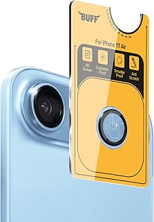 BUFF LABS iPhone Air ile Uyumlu Metal 9H Kamera Lens Koruyucu (Açık Mavi)