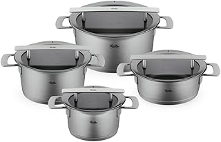 Fissler Phi Collection 8 Parça Cam Kapaklı Tencere Seti Renkli 24 cm