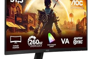 AOC C32G42ZE – 32″ kavisli FHD oyun monitörü, 260Hz, VA, 0,3 ms tepki süresi, HDR10, FreeSync Premium, (1920 x 1080 HDMI 1 x 2.0 DP 1.4 USB hub) — %23 İndirim | Amazon TR Fırsatı
