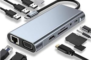 11’i 1 Arada Type-C Hub Adaptörü, 1 Adet 1080P VGA, 1 Adet HDMI 4K, SD TF Reader Girişli, Hızlı ve Güvenli Veri Aktarımı, Çok Portlu Çoklayıcı ve Çevirici Type-C HDMI Hub Network Adaptör — %34 İndirim | Amazon TR Fırsatı