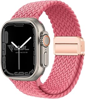 Babilden Apple Watch Series SE/11/10/9/8/7/6/5/4/3 ile Uyumlu Kumaş Kordon 46mm/45mm/44mm, Series 10 42mm/41mm/40mm/38mm