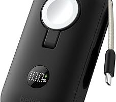 Belkin BoostCharge Pro 10K mAh Power Bank, Apple Watch Şarj Cihazlı, Entegre Örgülü USB-C Kablo ve Dijital Ekranlı Taşınabilir Şarj Cihazı, 45 W, 3 Cihazı Aynı Anda Şarj Edebilen Batarya Paketi, Siyah — %27 İndirim | Amazon TR Fırsatı
