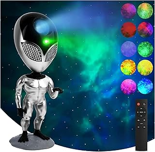 Uzaylı Galaksi Projektörü Gece Lambası, 8 Farklı Nebula ve Yıldız Yansıtma Modlu Galaksi Projeksiyonu, Uzaktan Kumandalı Kullanım, Çocuklar ve Yetişkinler İçin Gökyüzü Projektörü Gece Lambası