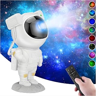 Astronot Galaxy Projektörü Gece Lambası, 8 Farklı Nebula Yansıtma Modu, Yıldız Modlu Gökyüzü Projeksiyonu, Uzaktan Kumandalı Kullanım, Çocuklar ve Yetişkinler İçin Astronot Yıldız Projektörü